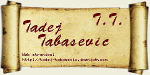 Tadej Tabašević vizit kartica